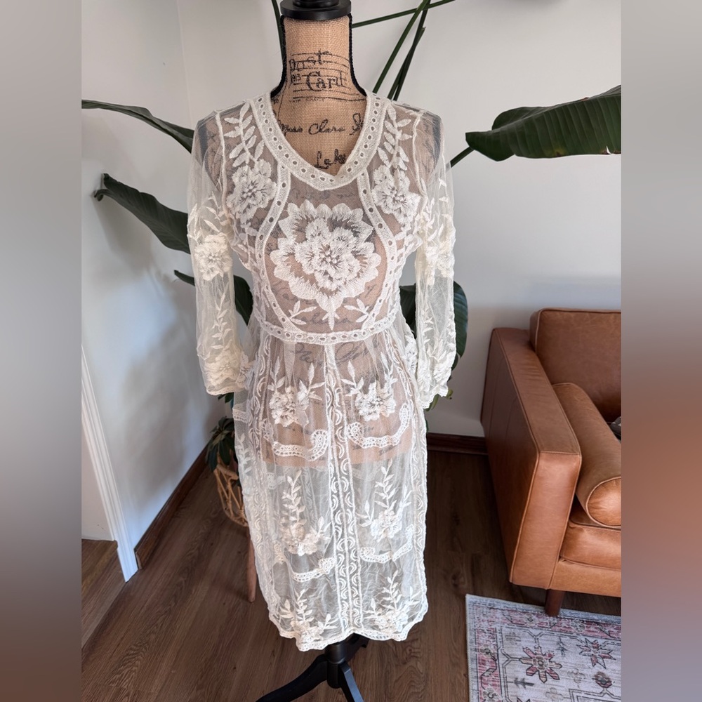 Sheer lace dress